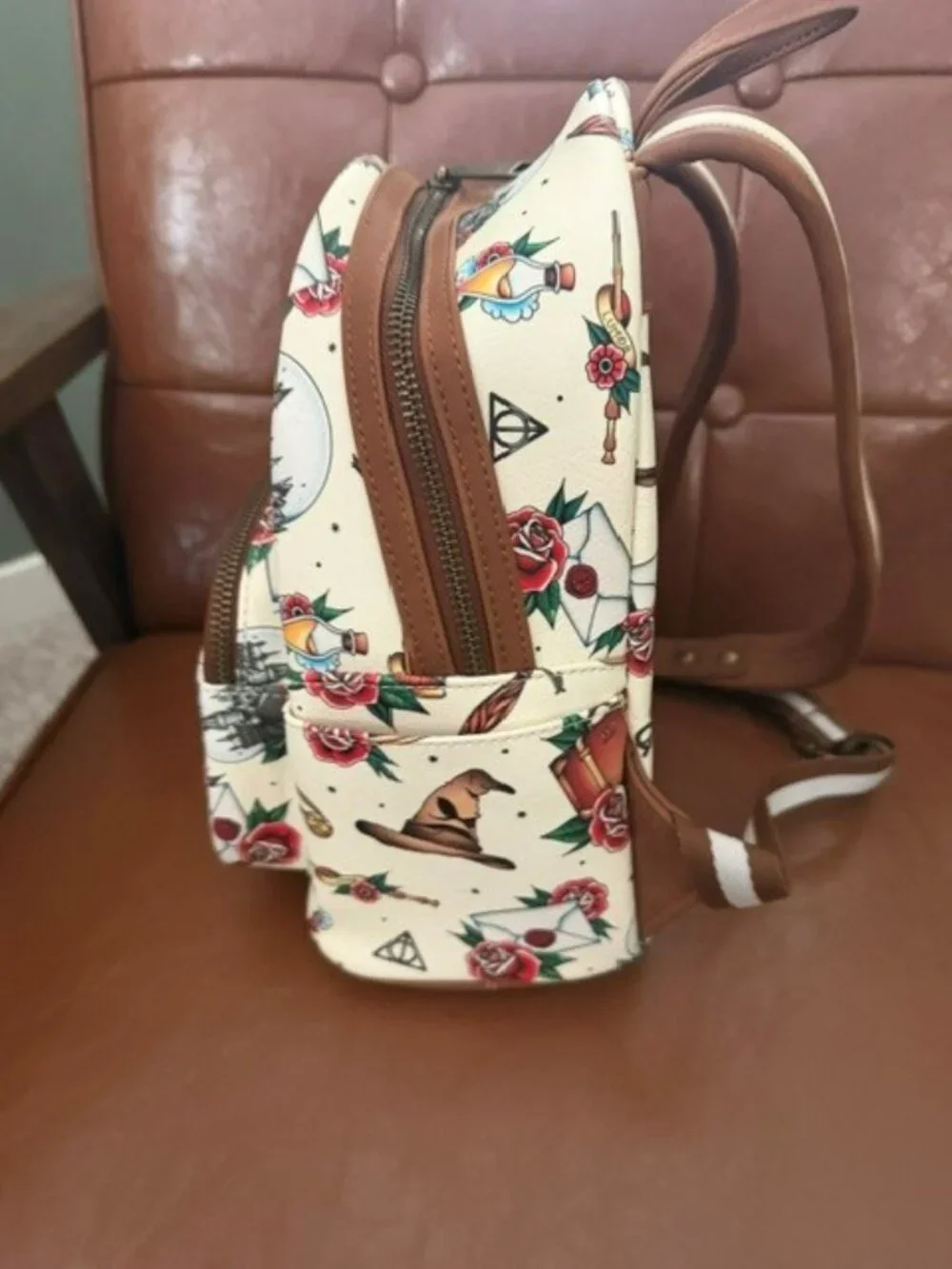 Harry Potter Loungefly Tattoo-Print Mini Backpack